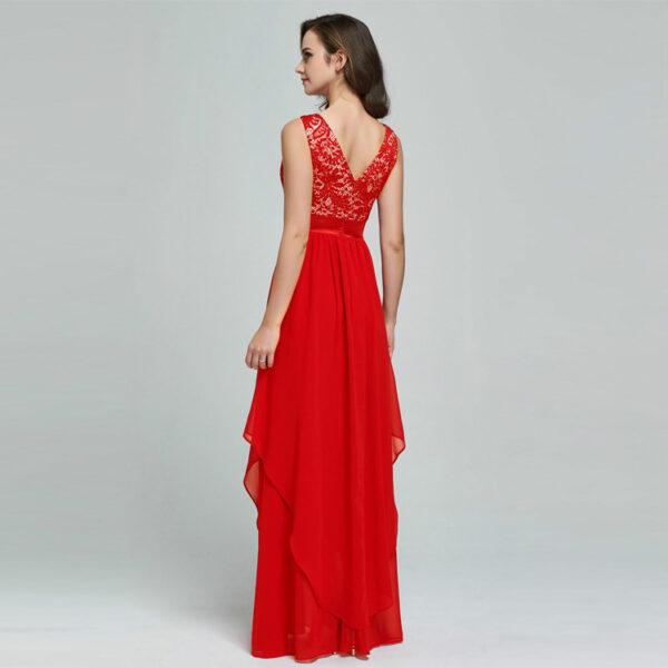 Lace spliced chiffon dress - Image 5