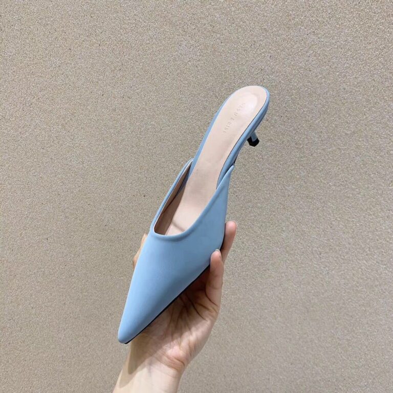 ins trendy pointed toe stiletto mules - Image 2