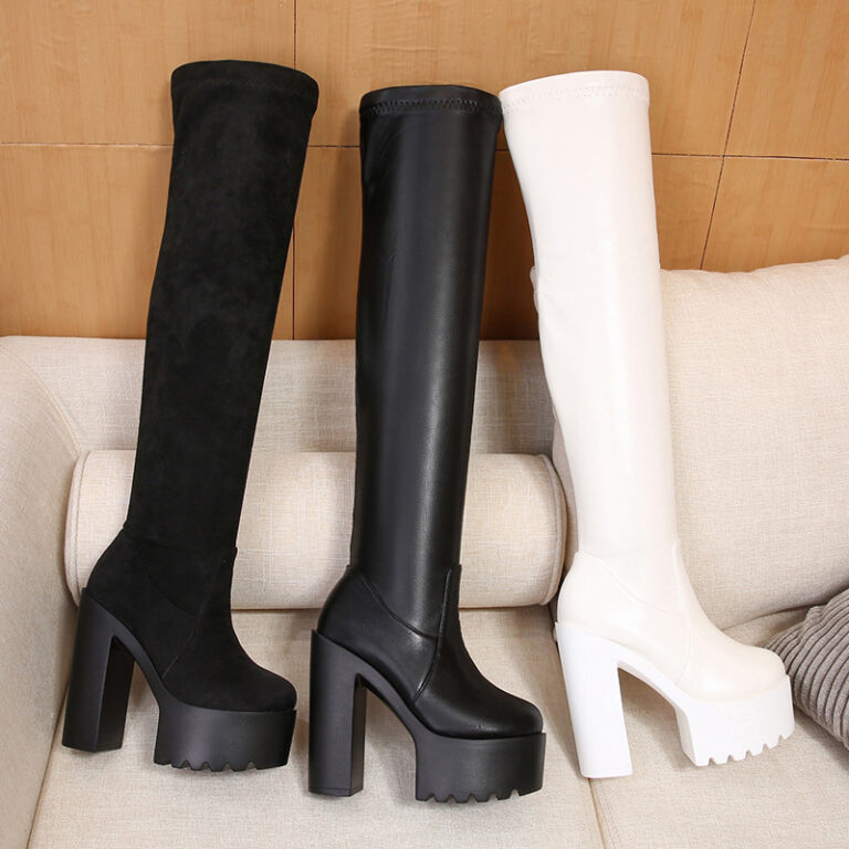 Fashion Women's Thick Heel High Heel Over The Knee Boots