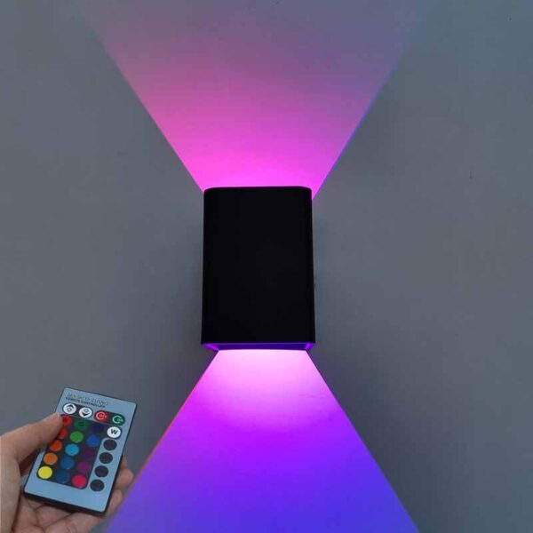 Bedroom Bedside Square Luminous LED Wall Lamp - Image 2