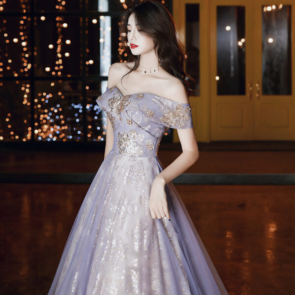 Retro Court Banquet Temperament Ladies Long Dress - Image 2