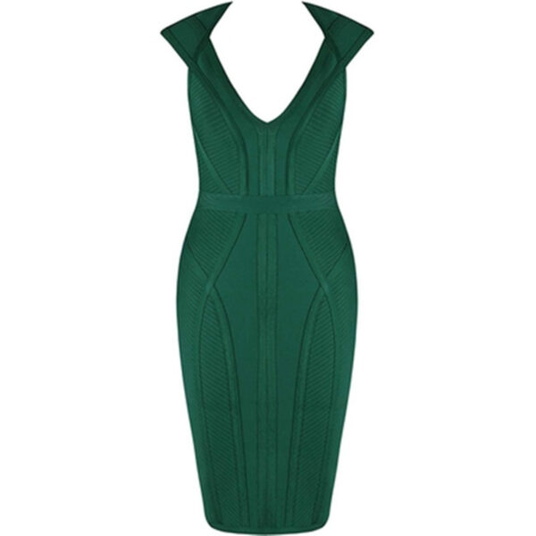 Bandage Dress Women Sexy Green Bodycon Evening dresses - Image 6