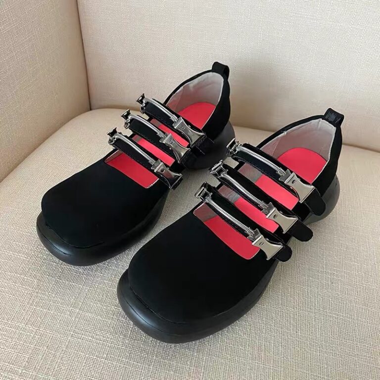 British Style Vintage Black Mary Jane Small Leather Shoes - Image 3