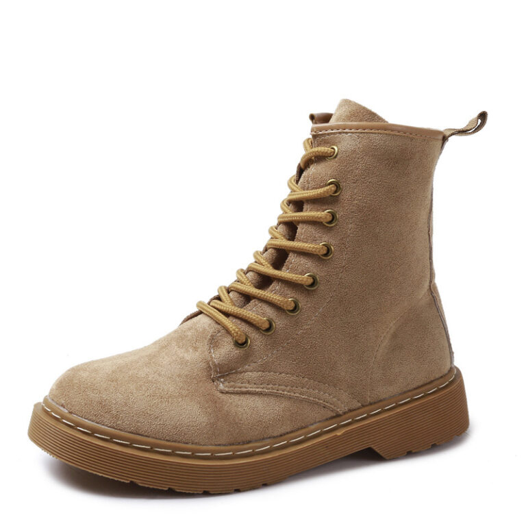 New Skinny Boots Harajuku British Style Suede Student Casual Short Boots - Image 2