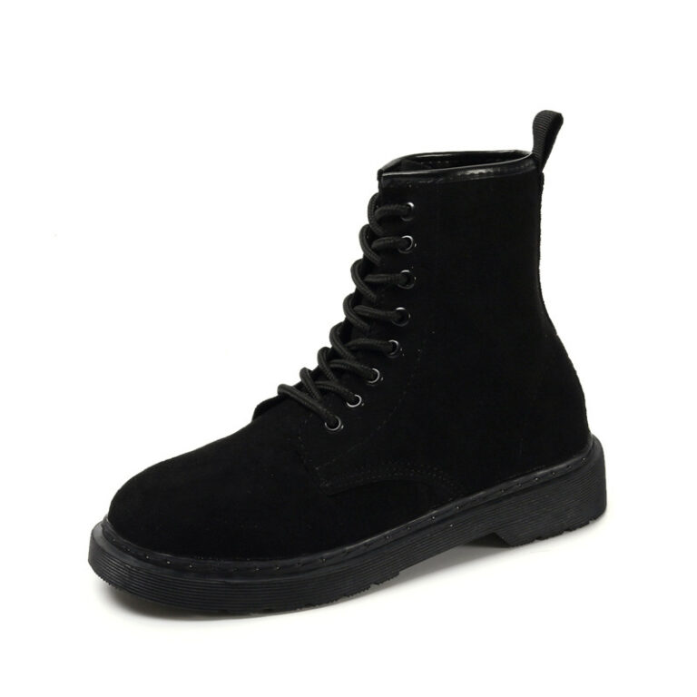 New Skinny Boots Harajuku British Style Suede Student Casual Short Boots - Image 6