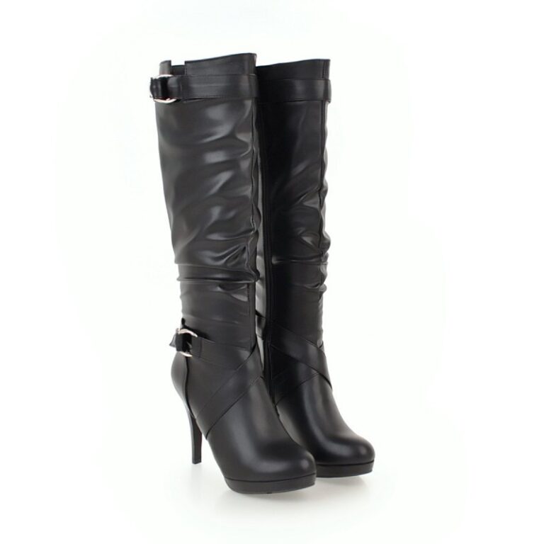 Fashionable And Simple High-Heeled Platform Stiletto Boots - Image 5