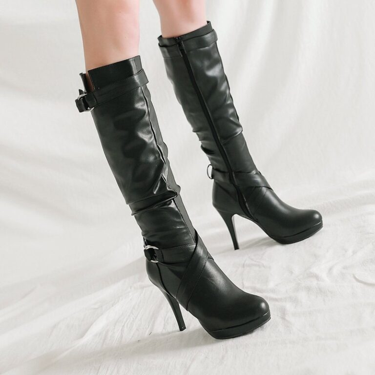 Fashionable And Simple High-Heeled Platform Stiletto Boots - Image 4