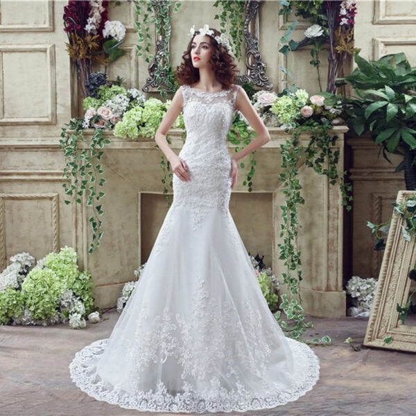 Bride Trailing Wedding Dress sexy Lace Mermaid Wedding DressW - Image 8