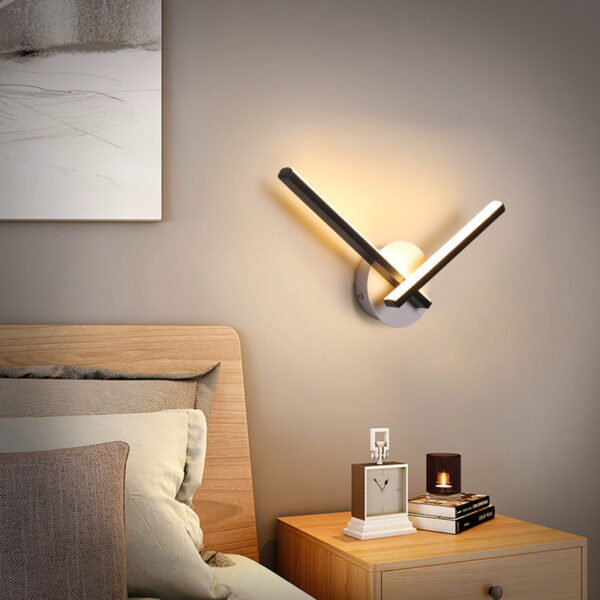 Bedside wall lamp Scandinavian modern simple creative light luxury living room bedroom stairs balcony aisle  reading wall lamp - Image 2