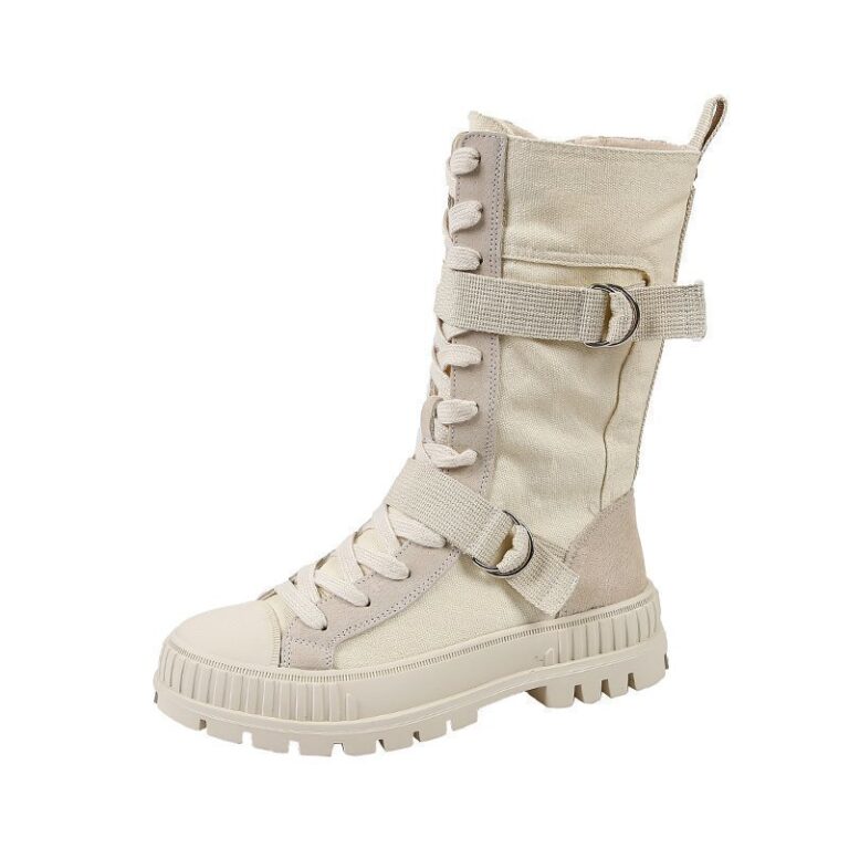 British Style Martin Boots Women's Thin Section Spring And Autumn New High-Top Shoes Thick-Soled Thin Locomotive Boots