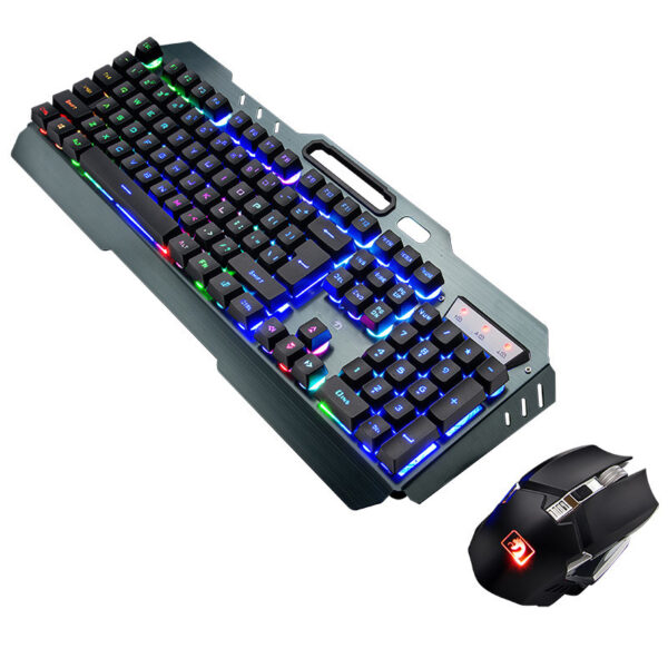 Xinmeng 670 Wireless Charging Keyboard And Mouse Set Game Luminous Keyboard And Mouse Set Cross-Border Ebay Amazon - Image 2