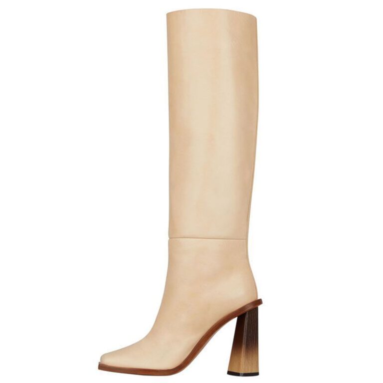 Square toe chunky heel mid boots - Image 3