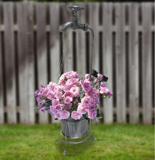 Solar Powered Watering Can Style Fairy LED Strands Light Water Faucet Planter Lamp Outdoor Lawn Garden Art Decoration - Image 6