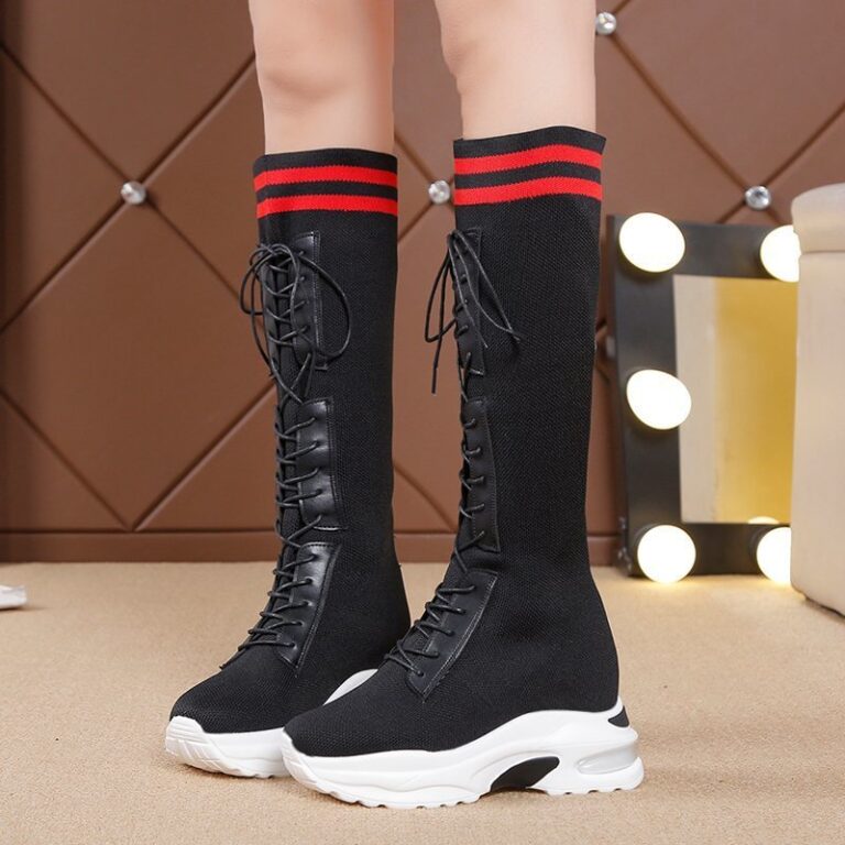 Breathable High-top Lace-up Women's Boots - Image 5