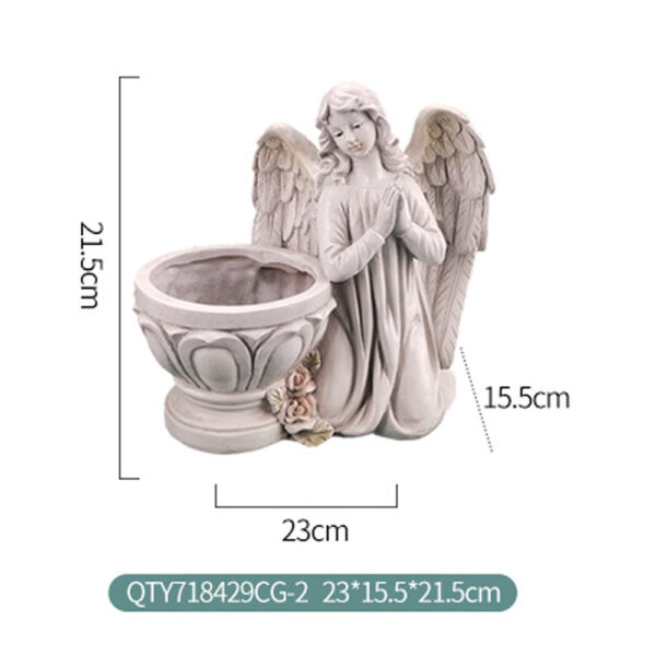 Hars Bidden Engel Planter Tuin Angel Succulent Pot Plant Holder Handwerk Angel Bloempot Decoratie - Image 2