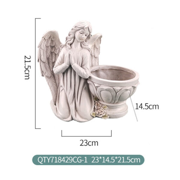 Hars Bidden Engel Planter Tuin Angel Succulent Pot Plant Holder Handwerk Angel Bloempot Decoratie - Image 4