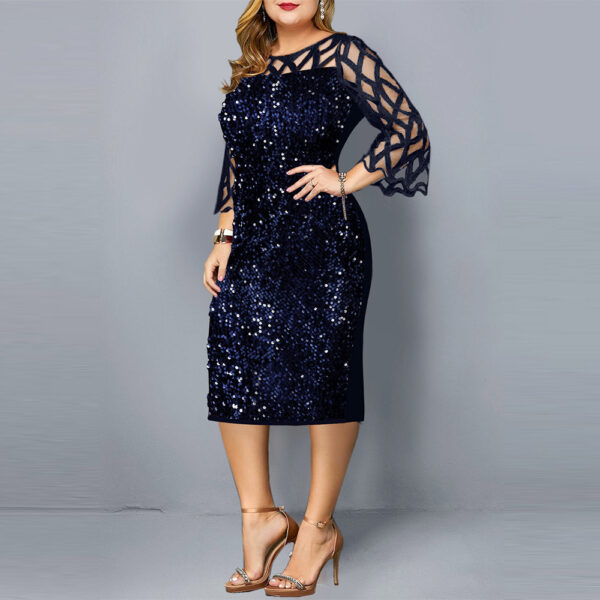 Party Dresses Sequin Plus Size Women's Sexy Night Club Dress - Image 5