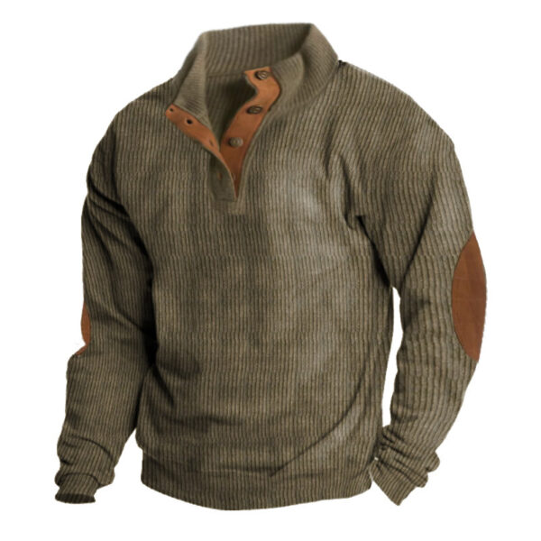 European Size Men's Outdoor Casual Stand Collar Long-sleeved Sweater - Image 8