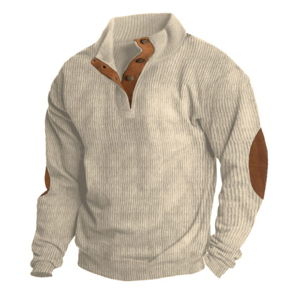 European Size Men's Outdoor Casual Stand Collar Long-sleeved Sweater - Image 9