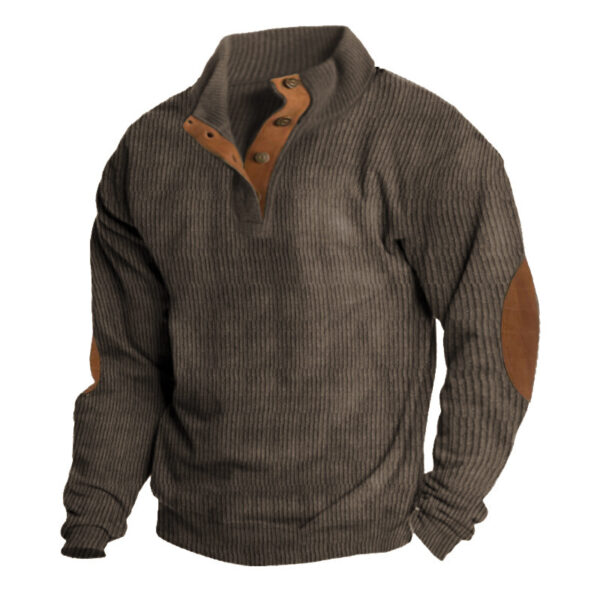 European Size Men's Outdoor Casual Stand Collar Long-sleeved Sweater - Image 10