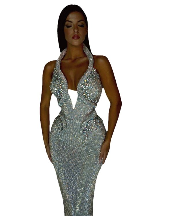 Sexy Sequined Banquet Dress Sheath Trailing Evening Dress - Image 3