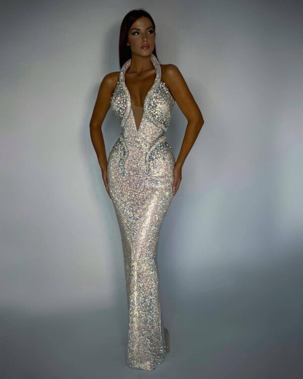 Sexy Sequined Banquet Dress Sheath Trailing Evening Dress - Image 9