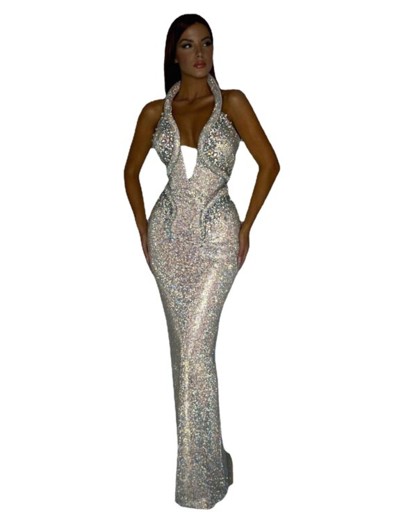 Sexy Sequined Banquet Dress Sheath Trailing Evening Dress - Image 5