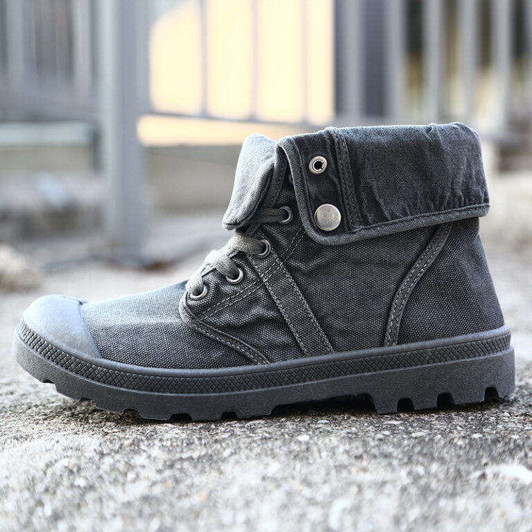 Platform high-top canvas shoes - Image 3