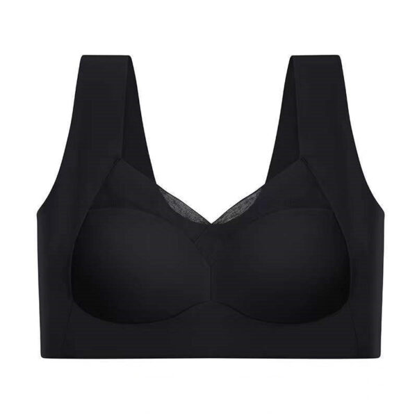 Women's One-piece Fixed Latex Cups Non-marking Sports Bra - Image 2