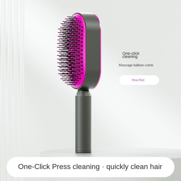 Women Fashion 3D Hair Growth Comb Hairbrush Self-Cleaning Hair Brush  Self Cleaning Hair Brush For Women Massage Scalp Promote Blood Circulation Anti Hair Loss - Image 9