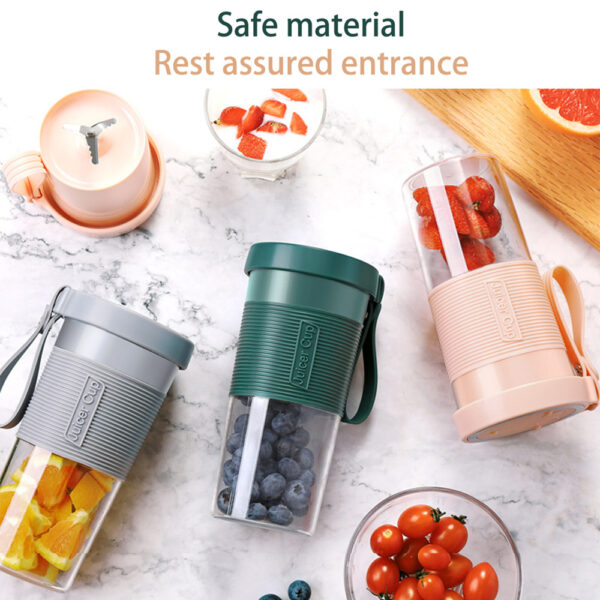 Mini USB Rechargeable Portable Blender Electric Fruit Juicer Kitchen Smoothie Maker Lightweight Sports Bottle Multifunction Blender - Image 9