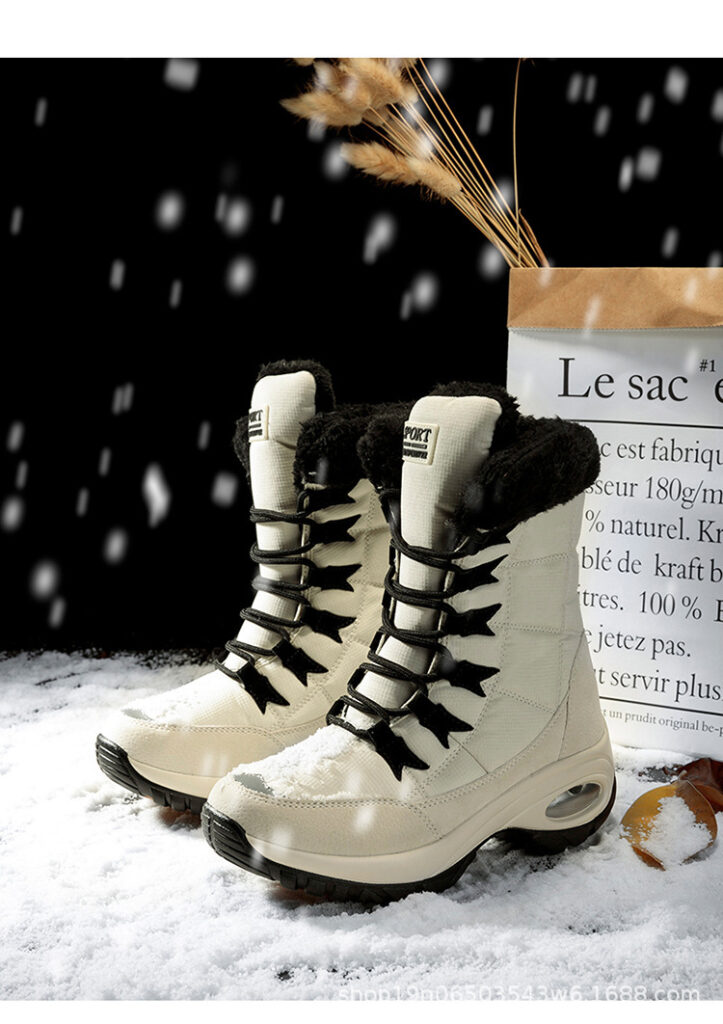 Plush high-top snow boots - Image 4