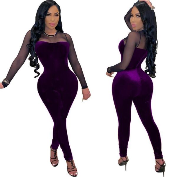 Ladies Jumpsuit Long Sleeve Designer Sexy Elegant Fashion Slim Fit Pullover Comfortable - Image 3