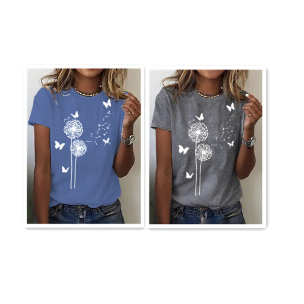 Women's Fashion Casual Round Neck Loose T-shirt - Image 6