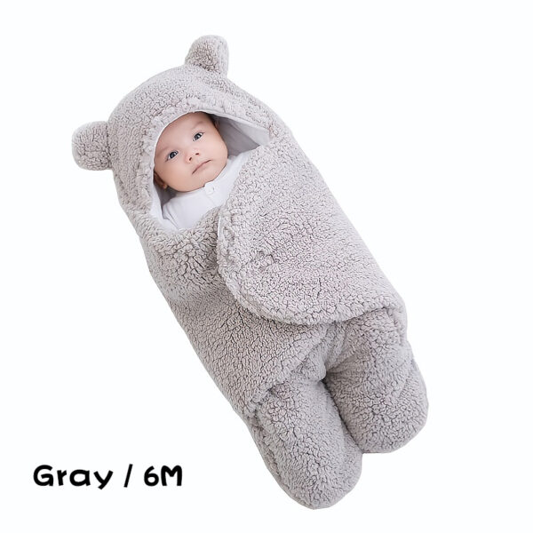 Winter Baby Sleeping Bag Bear Nap Printed Sleeping Bag, Suitable For Babies Aged 0-10 Months, Soft Nap Mat With Removable Pillow - Image 6