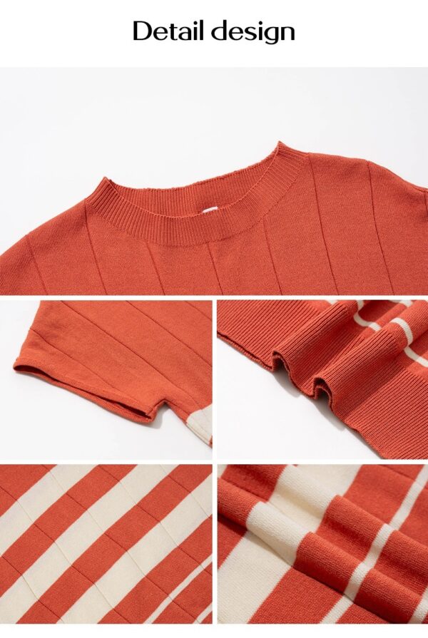 Elegant Slim Striped Sweater For Women - Image 10