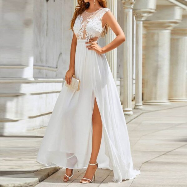 Chiffon Lace Trailing Wedding Large Swing Dress - Image 4