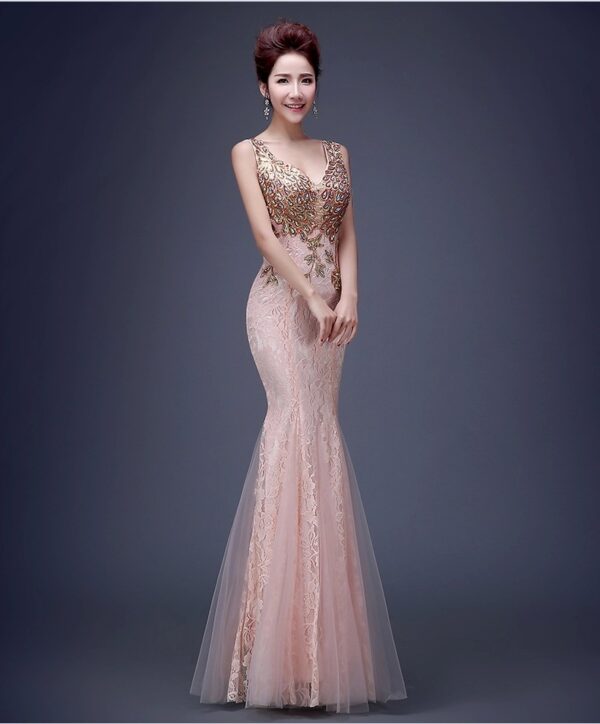 Fish Tail Banquet Evening Dress - Image 2