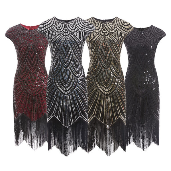 Fringed braid sequin dress - Image 5