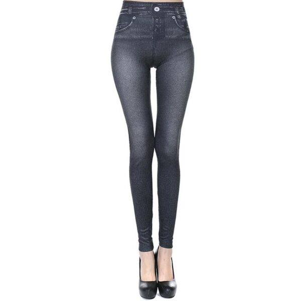 High Waisted Jeggings - Denim Leggings - Image 5