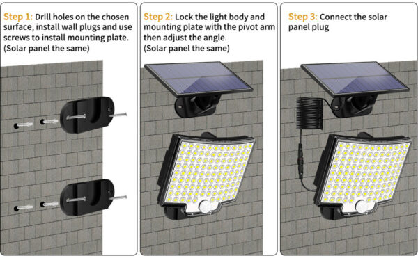 Garden Lamp 106led Solar Wall Lamp - Image 2