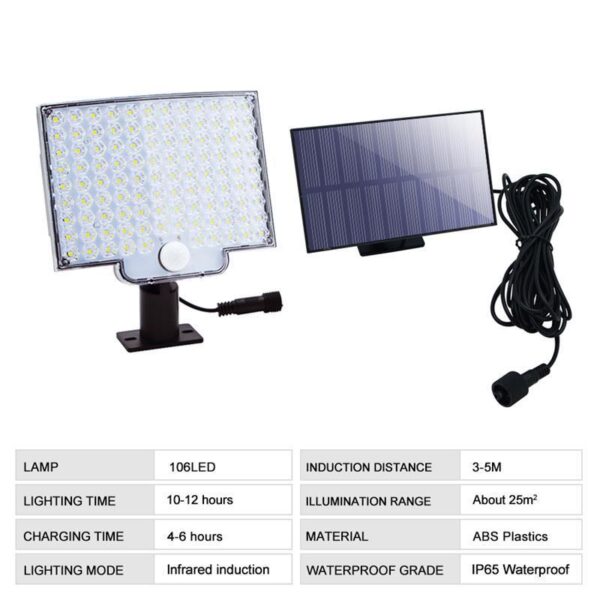 Garden Lamp 106led Solar Wall Lamp - Image 5