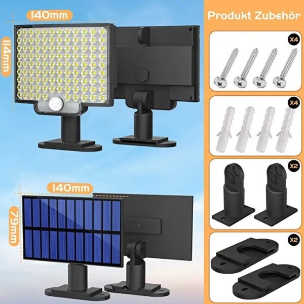 Garden Lamp 106led Solar Wall Lamp - Image 9