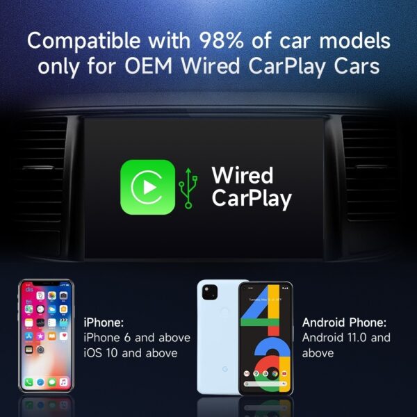 Carplay Original Car Wired To Wireless AI Box Qualcomm Android System - Image 3