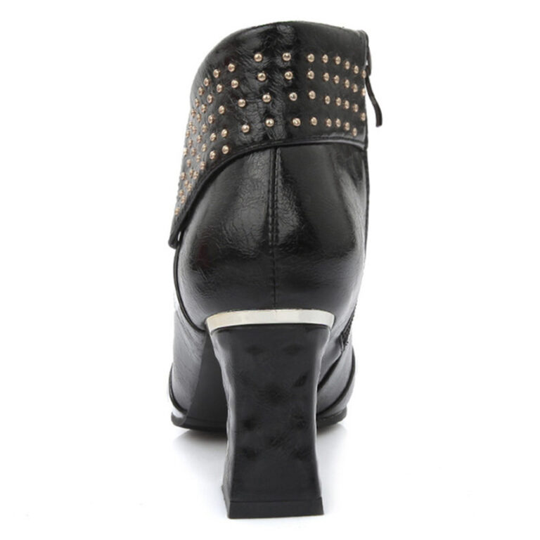 High-heeled thick-heeled women's boots short boots - Image 2