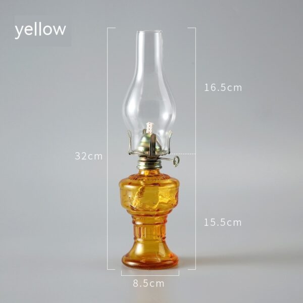 Retro Vintage Glass Kerosene Lamp - Image 2