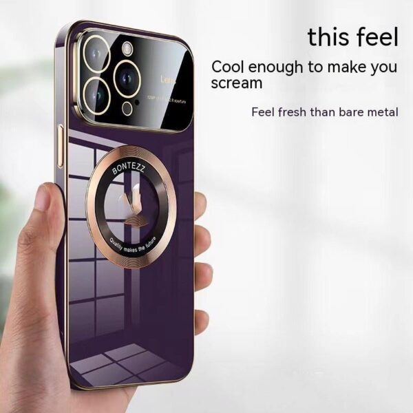 Apple 14 Phone Case Seconds To 15 Large Windows Baked Porcelain Without Logo Magnetic Suction Simple High - Image 3