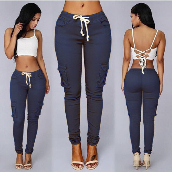 Women's multi-bag casual pants - Image 4