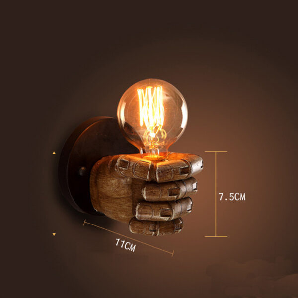 Fist resin wall lamp creates decorative wall lamp - Image 2