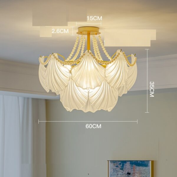 Luxury Pearl Shell Glass Living Room Pendant Lamp - Image 4